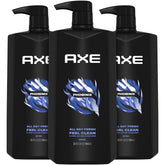 AXE Phoenix bottle-front in a three-pack, highlighting long-lasting freshness.