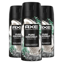 AXE Pure Coconut deodorant bottle delivers long-lasting freshness.