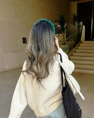 ayesha headband makeup application with green velvet for secure gentle hold