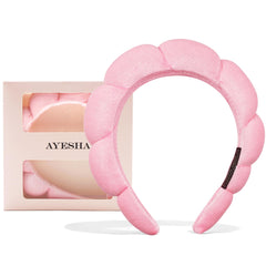 Ayesha Spa Headband fluffy cloud pink for gentle skincare