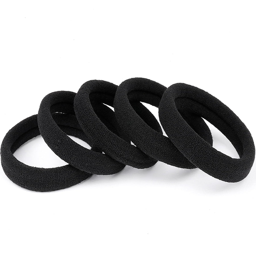 Ayogost black hair ties pack showing gentle no-damage hold for daily styling.
