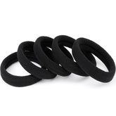 Ayogost black hair ties pack showing gentle no-damage hold for daily styling.