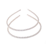 Aysekone diadema de perlas imitación en blanco, ideal para bodas y estilos diarios.