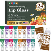 AZEN brillos labiales 24 transparentes para uso diario
