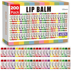 AZEN lip balm bulk pack with 200 tubes for long-lasting moisture and gifting
