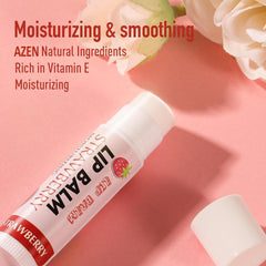 AZEN lip balm mango flavor nourishes and softens lips.