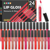 AZEN lip gloss bulk set with varied colors for a vibrant lip look.