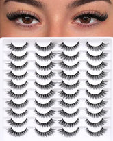 Azenlo false eyelashes wispy 14mm cat-eye for natural daily enhancement.