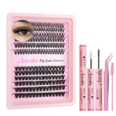 Azenlo lash clusters tray with 30D and 80D for at-home volume.