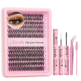 Azenlo lash extensions cluster kit tray 30D-40D for full, lightweight volume.