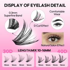 Azenlo premium PBT silk fiber lashes for comfortable, knot-free volume.