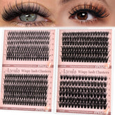 Azenlo Wispy Lash Clusters 30D-80D close-up for natural fullness.