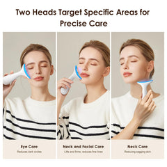AZMAVO massager on cheek demonstrates lifting and smoothing potential