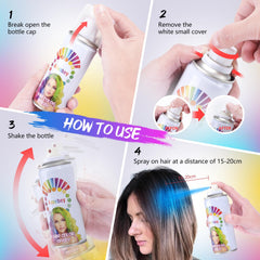 Azonbey washable hair color spray rinse-out for simple color removal after events.