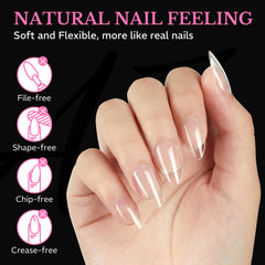 AZUREBEAUTY 15-sized pre-numbered nail tips for precise fit