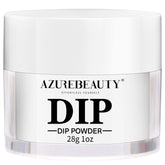AZUREBEAUTY clear dip powder bottle showing crystal finish for durable nails.