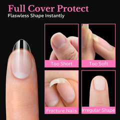 AZUREBEAUTY clear press-on nail extensions for versatile DIY manicures