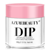 AZUREBEAUTY dip powder 60g jar in clear base for long-lasting nails