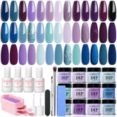 AZUREBEAUTY dip powder kit 20 colors display vibrant options for at home manicures