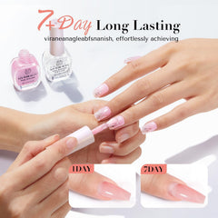 AZUREBEAUTY Esmalte transparente para uñas con tono natural suave.
