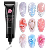 AZUREBEAUTY gel 3D para arte de uñas, aplicación precisa desde un tubo suave.