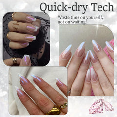 AzureBeauty pearl white chrome swatch reveals multidimensional shimmer for DIY manicure.