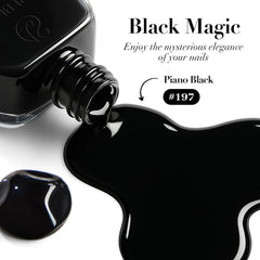 AzureBeauty piano black shade close-up on cap and bottle