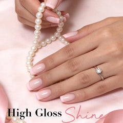 AZUREBEAUTY Pink Nail Polish wide brush application for easy coating