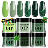 AZUREBEAUTY polvos de inmersión: conjunto de 6 colores para uñas con brillo duradero