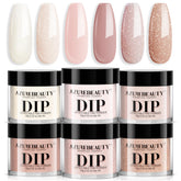AZUREBEAUTY polvos de inmersión tono neutro, acabado brillante y natural para uñas.