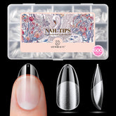 AZUREBEAUTY short almond nail tips pre-etched for quick, secure application