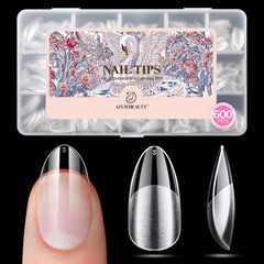 AZUREBEAUTY short almond nail tips pre-etched for quick, secure application