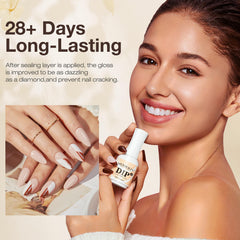 AZUREBEAUTY Top Coat en botella: brillo duradero sin necesidad de luz ultravioleta.