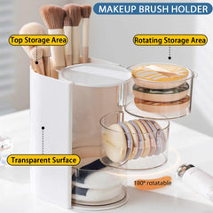 Azurphoric makeup brush holder with multi-slot storage for daily tools.