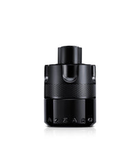 Azzaro The Most Wanted Intense bottle in matte black exuding bold masculinity for modern men