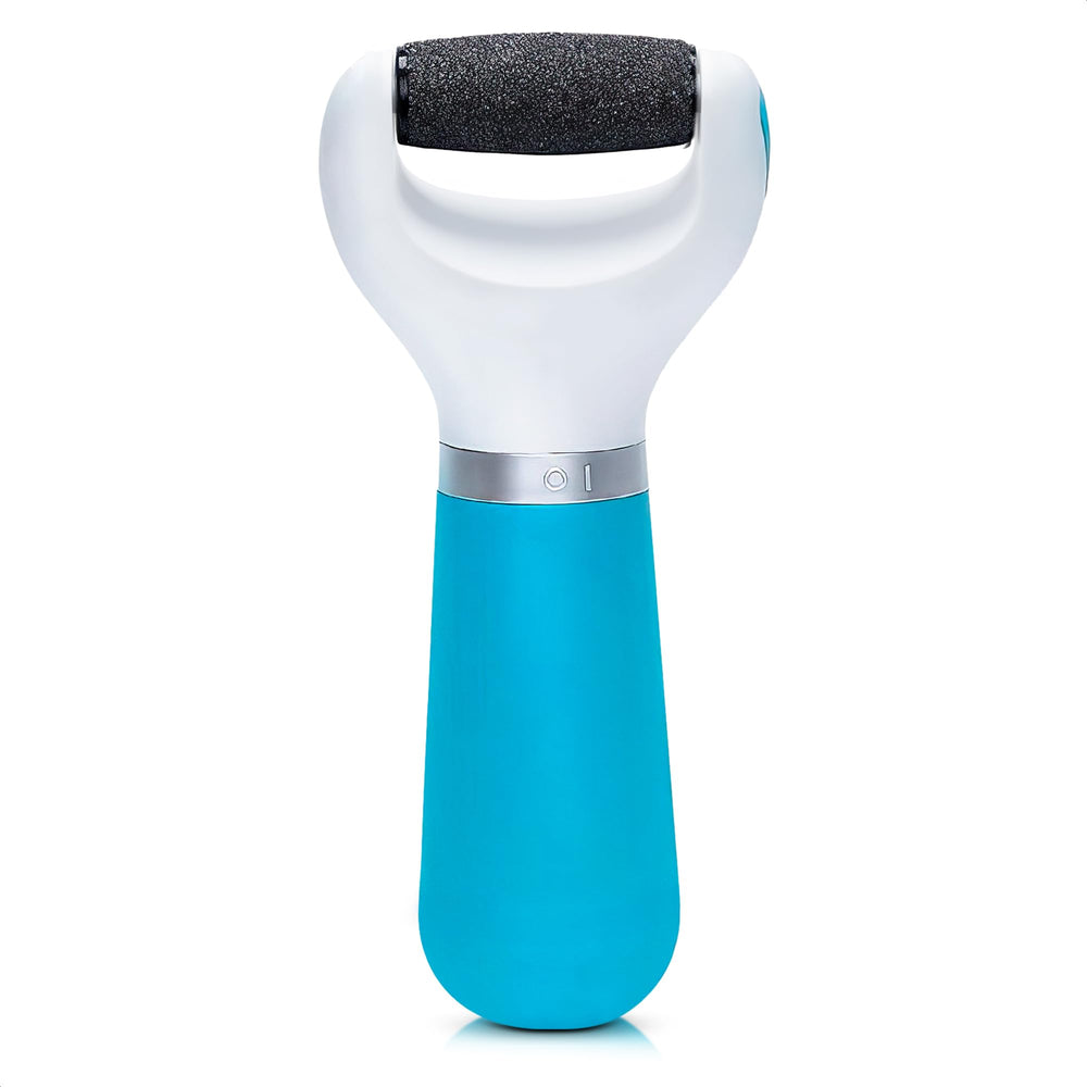 AZZORI electric foot callus remover shows battery compartment for easy at-home setup.