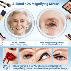B Beauty Planet 1x magnifying mirror provides clear daily makeup application.