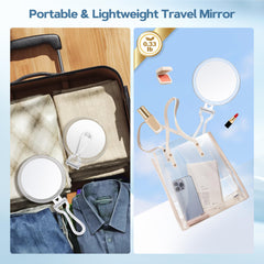 B Beauty Planet secure travel storage case protects the mirror during trips.