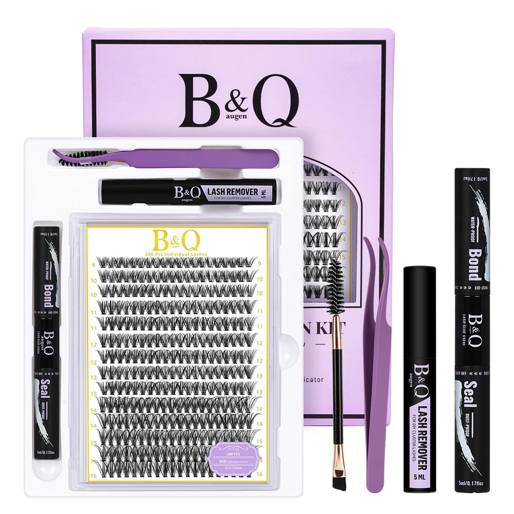 B&Qaugen lash clusters tray with 280 pieces for at-home looks.