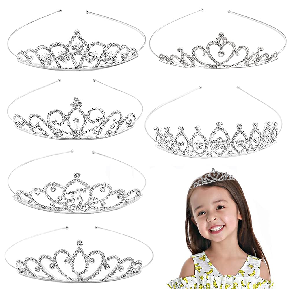 Baaxxango corona princesa con cristales, seis diseños para combinar con diferentes atuendos.