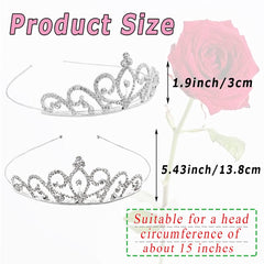 Baaxxango tiara de cristal plateada para bodas o fiestas.