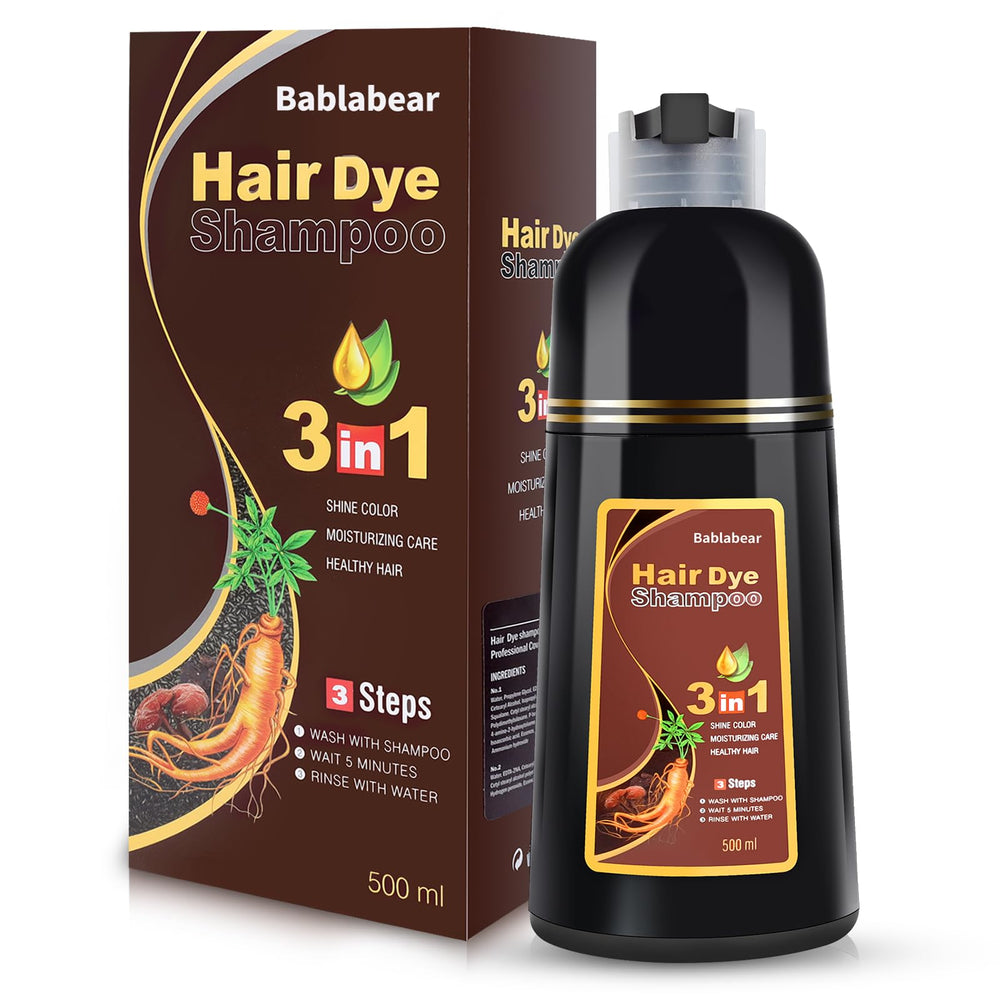 Bablabear Chestnut Brown color shampoo bottle deposits color while smoothing hair