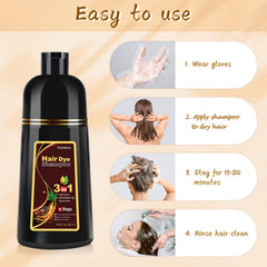 Bablabear Chestnut Brown color shampoo texture shown on the palm for simple application