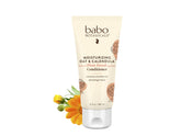 Acondicionador Babo Botanicals en botella de avena y caléndula; hidratación suave para cabello sensible.