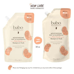 Babo Botanicals refill-pouch 32oz highlights eco-friendly packaging reducing plastic.