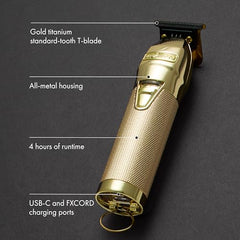 BaBylissPRO FX+ knurled grip for secure handling during detail work.
