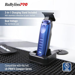 Closeup of deep-tooth blade on BaBylissPRO LO-PROFX for sharp lines.