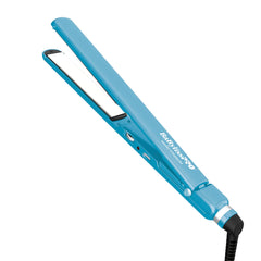 BaBylissPRO Nano Titanium flat iron with 1-inch plates for fast, even straightening.