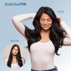 Removable rear filter on BaBylissPRO brush for easy cleaning and maintenance.