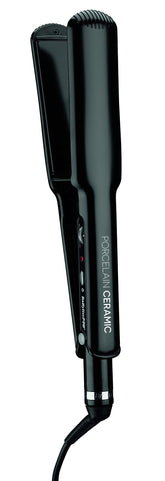 BaBylissPRO porcelain ceramic flat iron with porcelain plate for even heat distribution